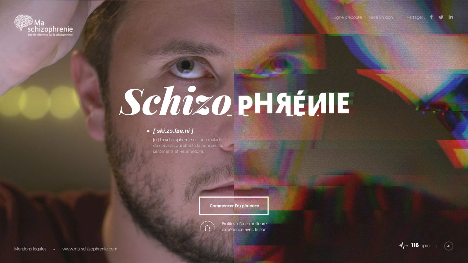 Schizophrène - Site expérience - Studio Emiro - image de couverture